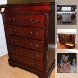 MaxSold Auction: This online auction features Samsung Surrond System, Ikea bed, dresser, doors, hats, Danish rug, Royal Doulton dishes, Panasonic Record Player, doll carriage, Vintage Soccatelle Game , Royal Doulton Figurine, Beanie Babies, and much more!